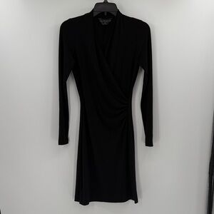 Kamali Kulture Women's Faux Wrap Knee Length Jersey Dress - Black - XS